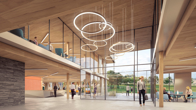 Une des alternatives les plus pertinentes au tout-béton est le recours au bois massif. (Crédit: Bénédicte Maindiau, Serge Brison, CAUE) 