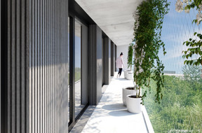 The walkways can be planted with greenery. Illustration: Bauer Group
