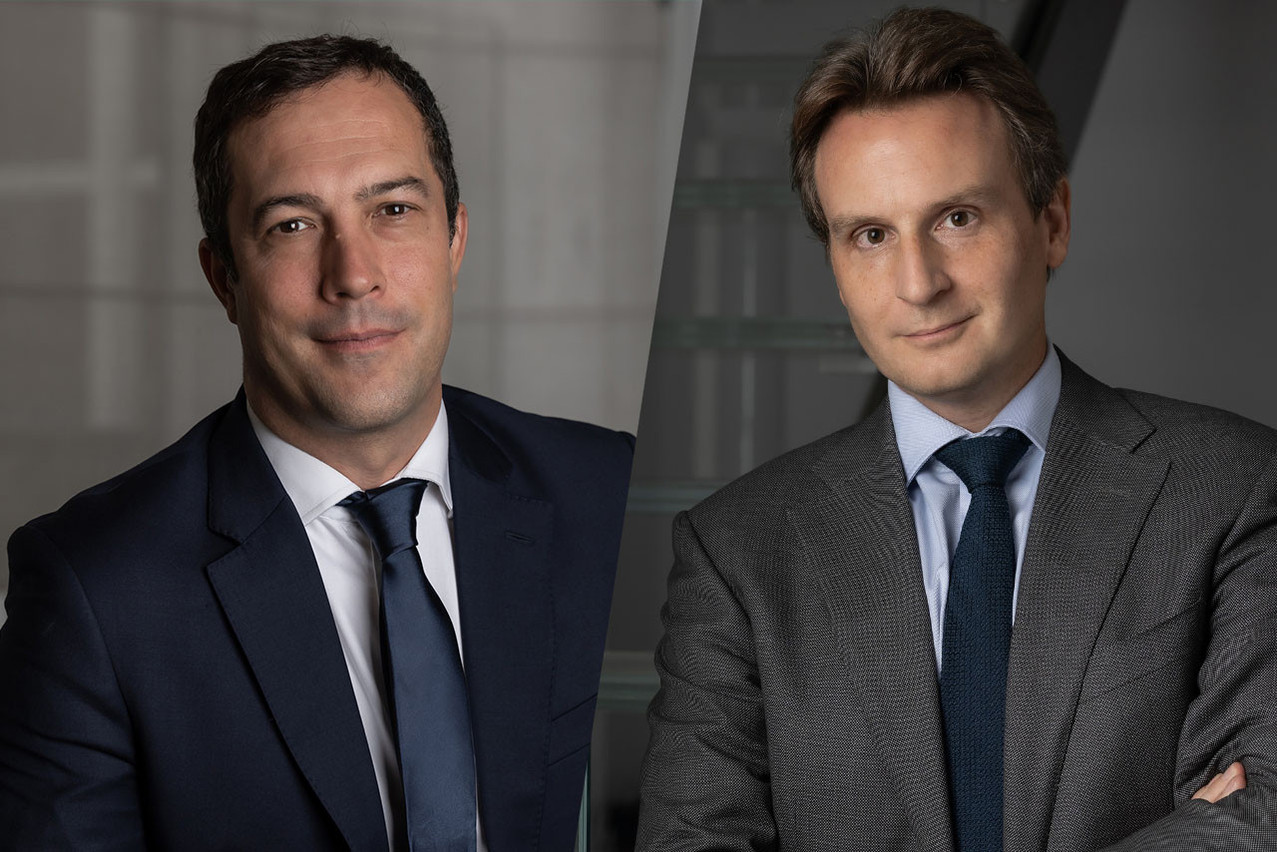 Kevin Thozet, member of the investment committee, and Pierre Verlé, head of credit, both at Carmignac, a fund firm with €34bn in assets under management. Photos: Carmignac; Montage: Maison Moderne