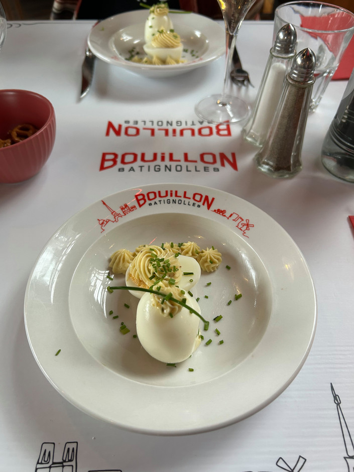 As a starter, the mayo egg is €3.80. (Photo: Emilie Gline/Paperjam)