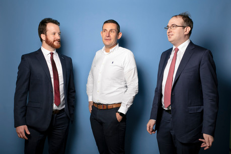 De gauche à droite: Alexander Finch de Deep Space Industries, Patrick van Put, directeur général de Bradford Space, et Ian Fichtenbaum, PDG de Bradford Space. (Photo: Patricia Pitsch/archives Maison Moderne)
