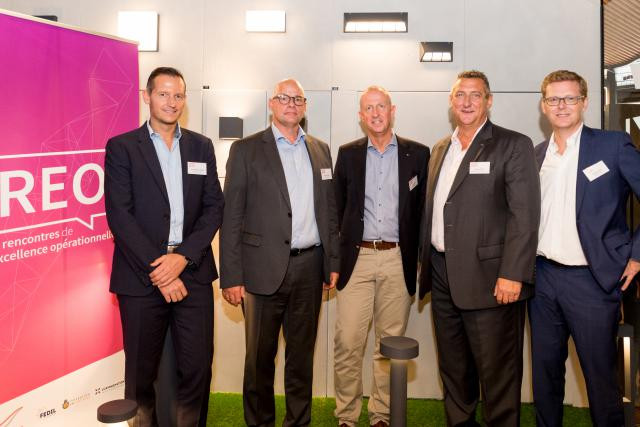 De gauche à droite: Jean-Michel Ludwig (Luxinnovation), Jacques Brauch (Soludec), Laurent Saeul (Minusines), Romain Schmit (FDA), Emmanuel Gay (Resultance). Crédit Photo: Marie De Decker