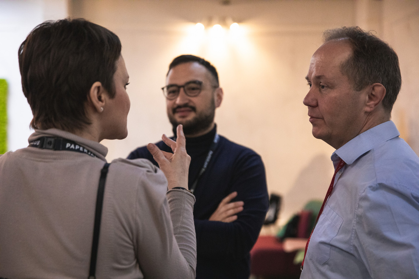 Ioana Jurca (LD Invest), Samuel Isaza Rincon (5ive Real estate Developers) et Artur Sosna (Paperjam + Delano Club) (Photo: Eva Krins/Maison Moderne)