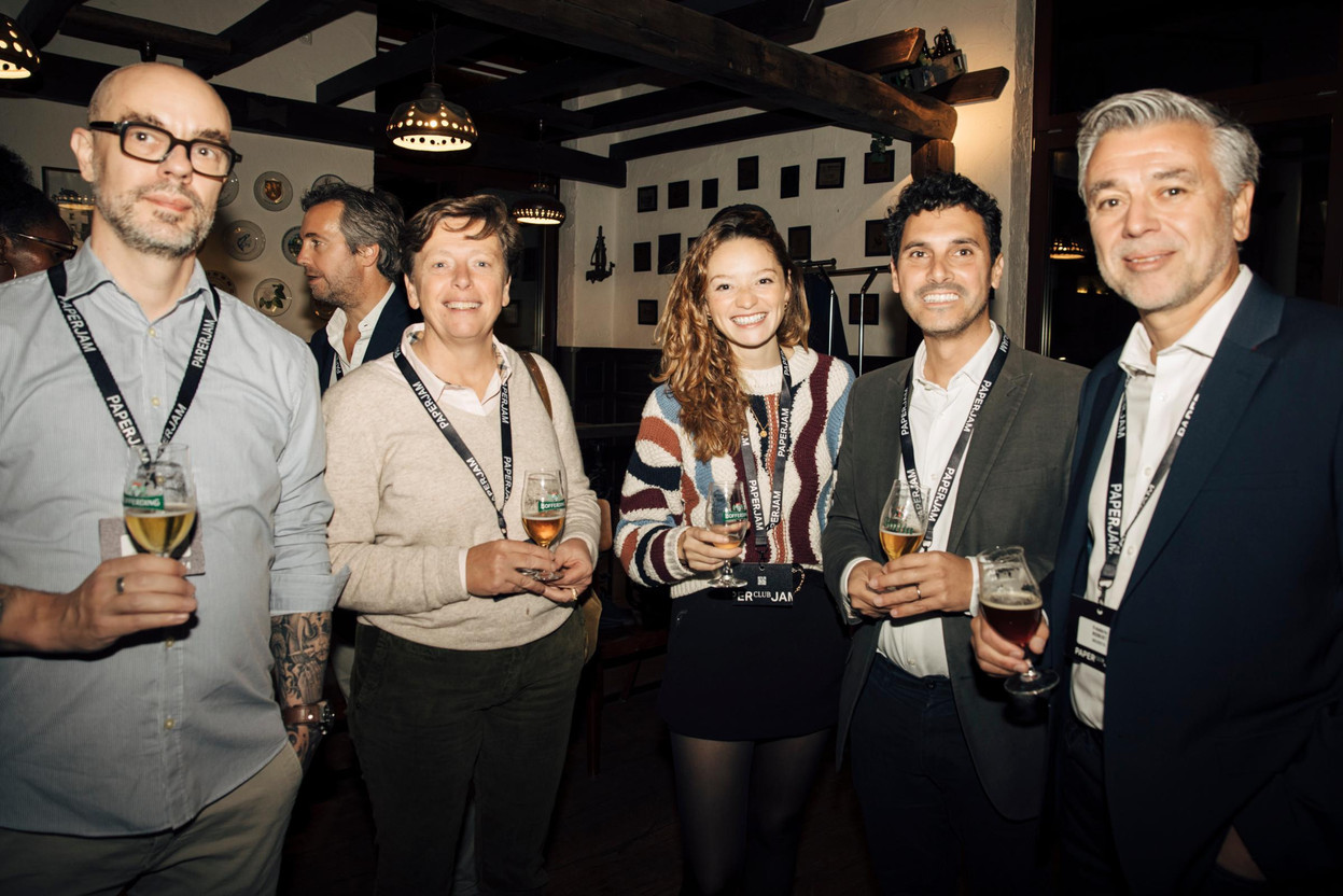 Julien Godefroid (Julien Godefroid photographie), Gaëtane Meilleur (AIBM), Noémie Dijon (Lincoln), Matthieu Duponchel (Forvis Mazars Luxembourg) and Frédéric Robert (Microtis). (Photo: Julian Pierrot/Paperjam)