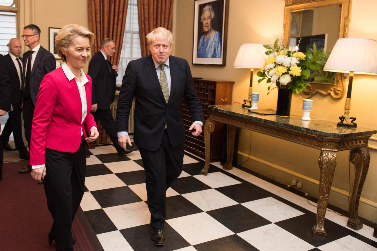 Ursula von der Leyen et Boris Johnson lors de leur dernière rencontre «physique» à Londres, en janvier dernier. (Photo: Commission européenne / Services audiovisuels)