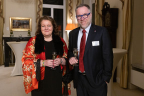 UK ambassador to Luxembourg Fleur Thomas and BCC chairman Daniel Eischen Photo: Guy Wolff/Maison Moderne