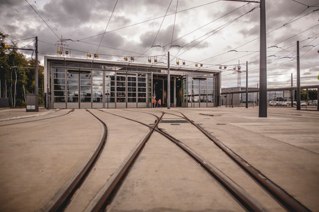 L’usine d’Hayange de British Steel a fourni le premier tronçon de rails du tram luxembourgeois. (Photo: Maison Moderne / Archives)