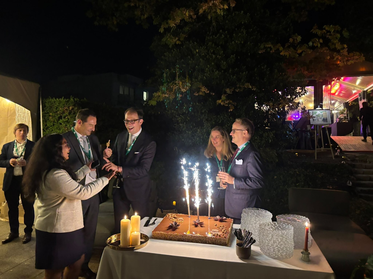 Brucher Thieltgen & Partners is celebrating its 20th anniversary in the firm’s gardens in Luxembourg. (Photos: Brucher Thieltgen & Partners) 
