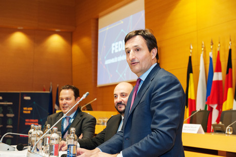 Nicolas Buck, ici lors de l’assemblée générale de la Fedil en 2018, doit être élu en tant que nouveau président de l’UEL cette semaine. (Photo: Lala La Photo)