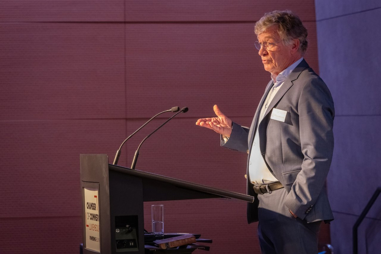 Claude Faber, pictured here at the 15th anniversary ceremony held at the Chamber of Commerce on 4 December, has been chairing Business Mentoring Luxembourg since its status was changed to a non-profit association in 2019. Photo: Blitz Agency/Michel Zavagno