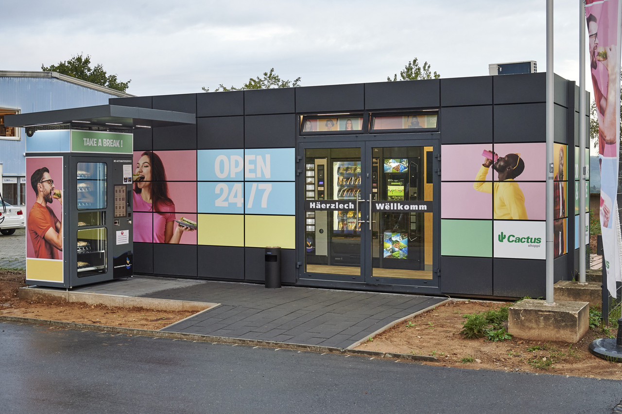 The first Cactus ‘vending container box’ offers a choice of 250 items. Photo: Cactus
