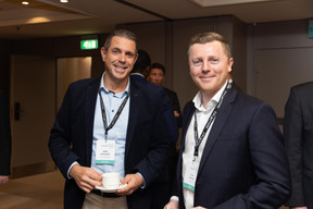 Brian Blanchard (Alliance Bernstein) and Scott Maxam (Calastone) at the annual Calastone Connect Forum, which was held on 7 November 2023 at the Sofitel in Kirchberg. Photo: Romain Gamba/Maison Moderne