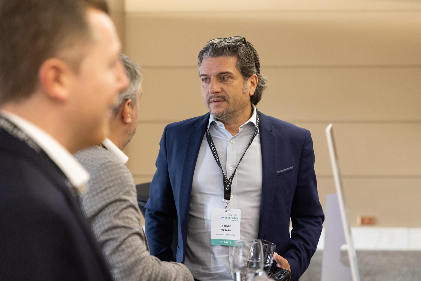 Lorenzo Ferrara (State Street/IFDS Global) at the annual Calastone Connect Forum, which was held on 7 November 2023 at the Sofitel in Kirchberg. Photo: Romain Gamba/Maison Moderne