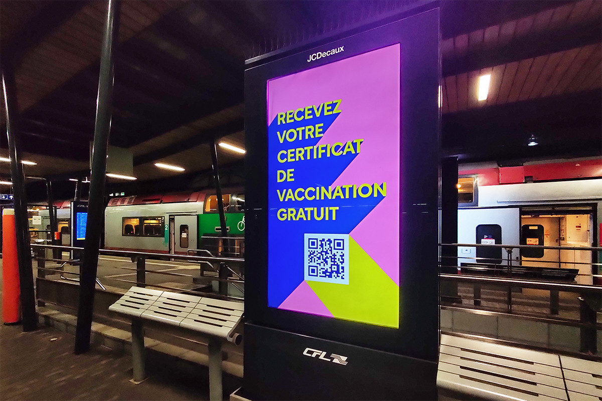 Cette campagne de publicité a été mise en place par le ministère de la Santé pour encourager la vaccination. (Photo: Christophe Lemaire/Maison Moderne)