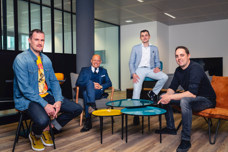 Le management composé de Lionel Scholtes (Intrépide Studio), Fabien Zuili (Cap4 Group), Mauro Rocco (Cap4 Group) et Mathias Briquemont (Intrépide Studio). (Photo: Cap4 Group)