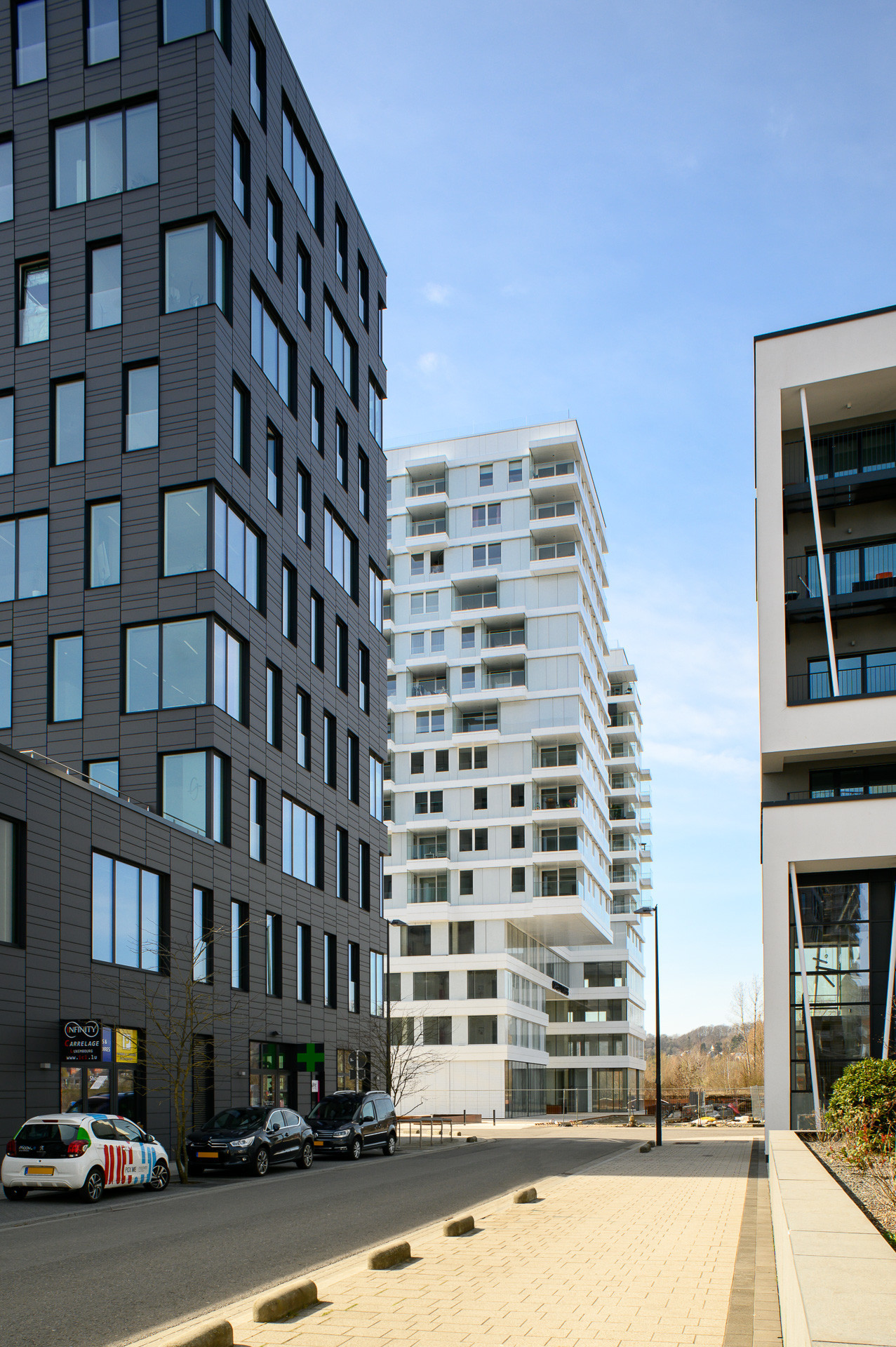  Les appartements disposent d’espaces extérieurs privatifs. (Photo: Julien Swol)