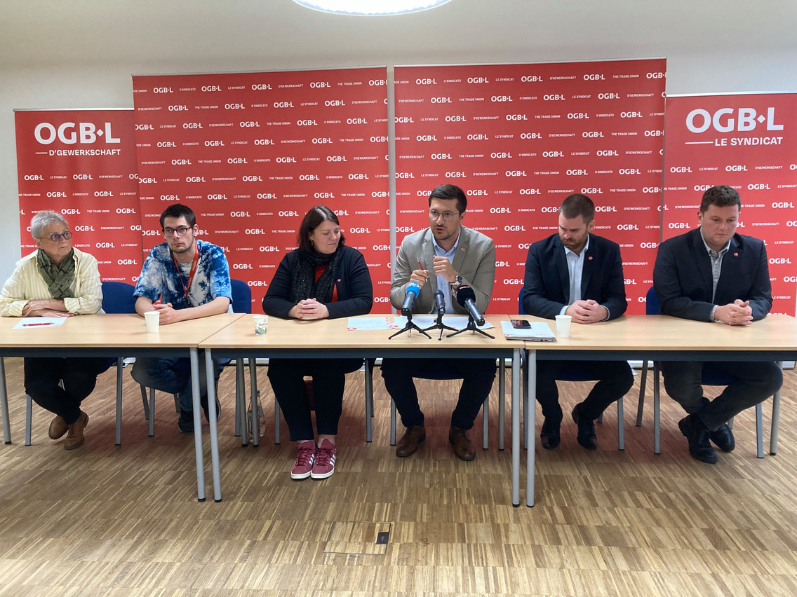 L’OBGL avait organisé, ce vendredi 20 septembre, une conférence de presse pour «dénoncer la non-transparence du comité de crise». (Photo: Ioanna Schimizzi/Paperjam)