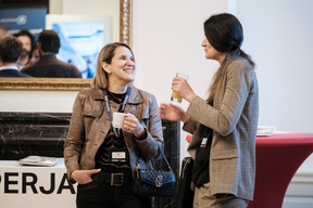 Nasséra Aïci (Crescera Solutions) and Olga Frolova (Légère Hotel Luxembourg). (Photo: Jan Hanrion/Paperjam)
