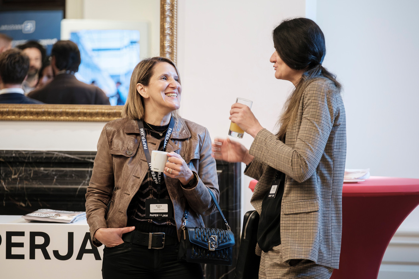 Nasséra Aïci (Crescera Solutions) and Olga Frolova (Légère Hotel Luxembourg). (Photo: Jan Hanrion/Paperjam)