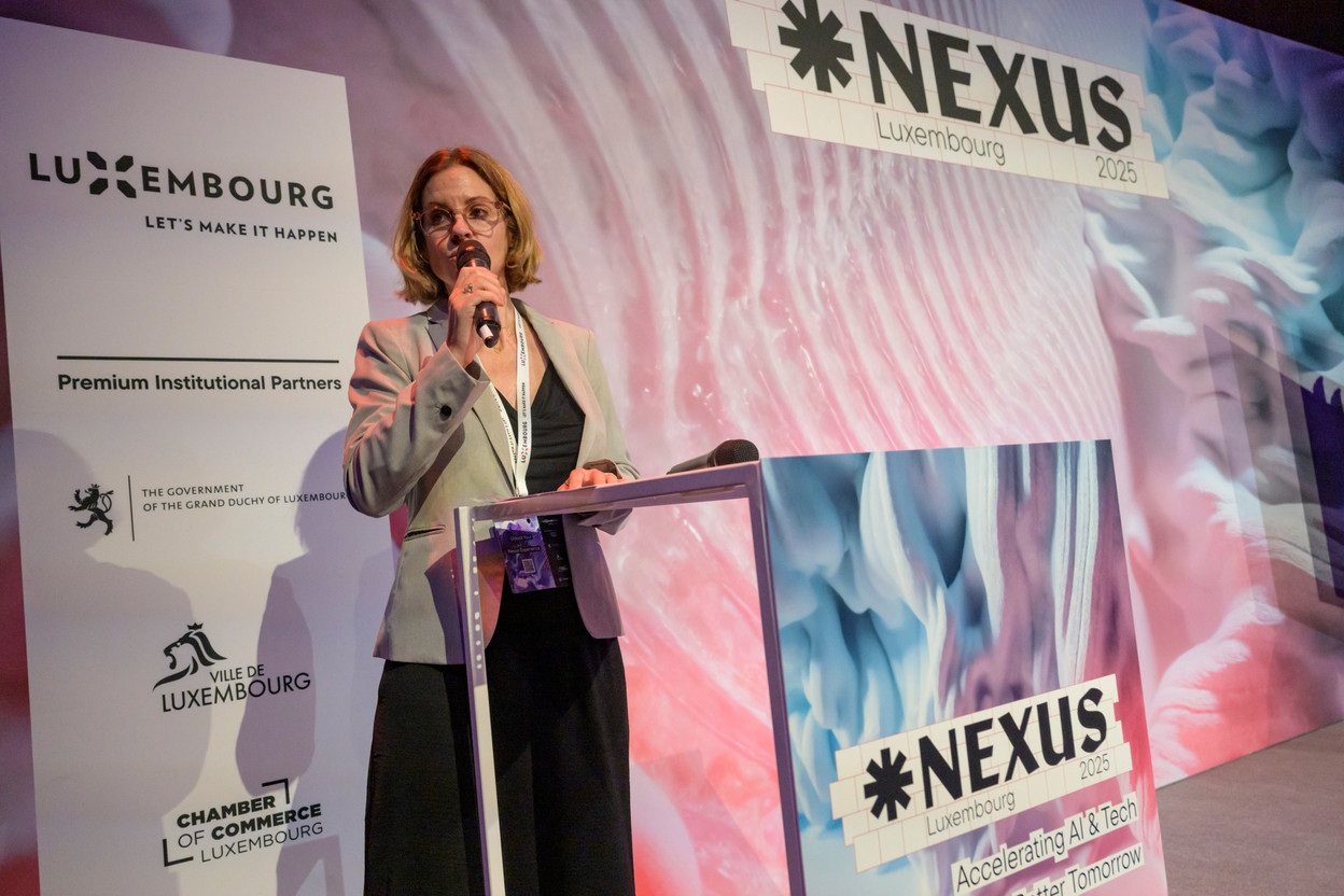Caroline Muller, business relationship manager at Luxinnovation, spoke during a series of sessions on automation and robotics on Tuesday 17 June at Nexus Luxembourg. Photo: Nader Ghavami