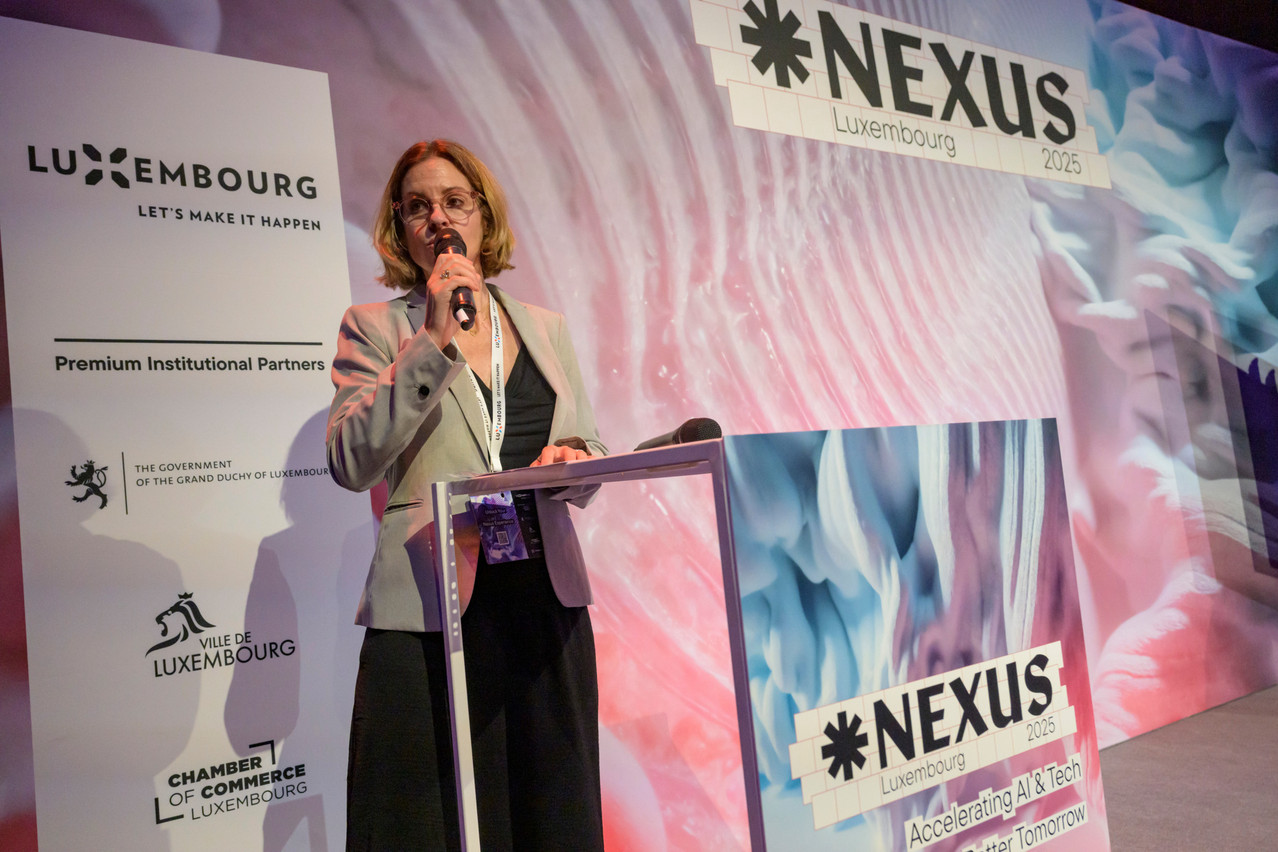 Caroline Muller, business relationship manager at Luxinnovation, spoke during a series of sessions on automation and robotics on Tuesday 17 June at Nexus Luxembourg. Photo: Nader Ghavami
