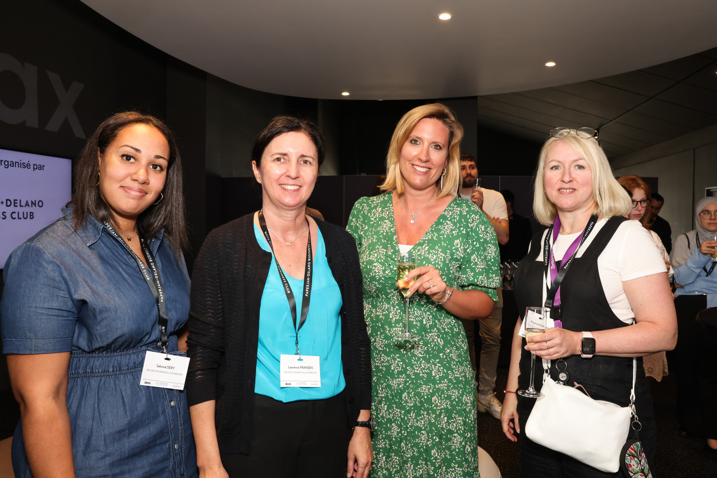 Salomé Sery, Laurence Fransen, Elenore Bertoncini et Brigitte Koerner (Baloise Assurances Luxembourg). (Photo: Marie Russillo/Maison Moderne)