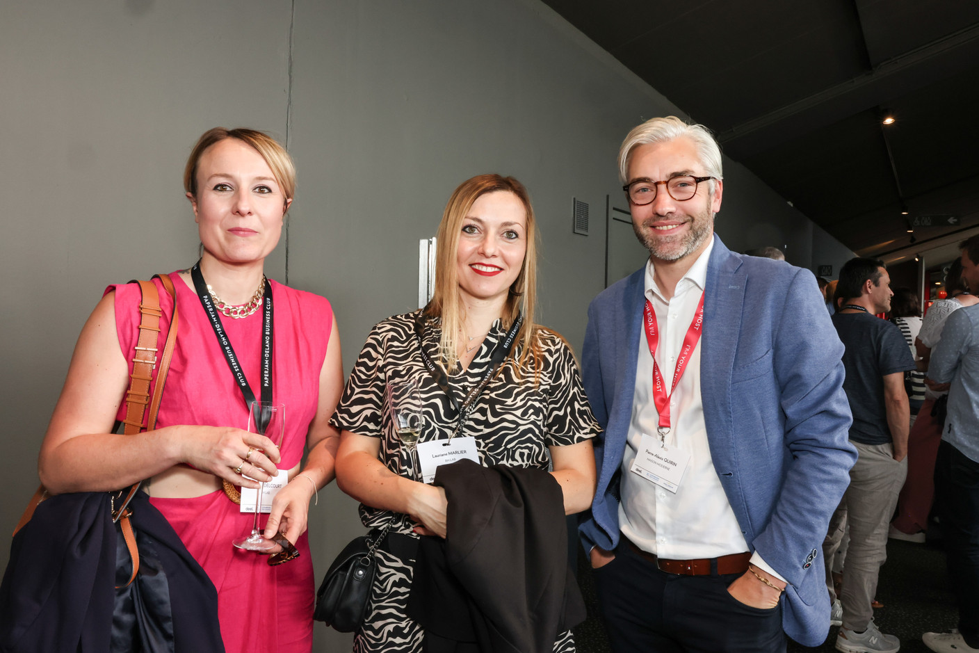 Géraldine Delcourt, Lauriane Marlier (RH Lab.) et Pierre-Alexis Quirin (Maison Moderne). (Photo: Marie Russillo/Maison Moderne)