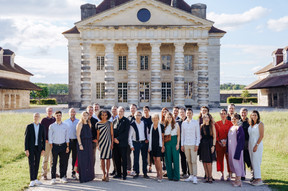 L’équipe de CBA Architects s’est réunie à la Saline royale d’Arc-et-Senans pour fêter le départ à la retraite de Christian Bauer. (Photo: Alexandre Bichard)