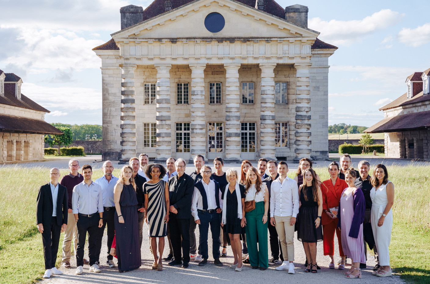 L’équipe de CBA Architects s’est réunie à la Saline royale d’Arc-et-Senans pour fêter le départ à la retraite de Christian Bauer. (Photo: Alexandre Bichard)