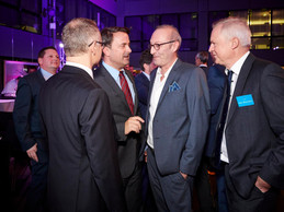Georges Muller (Cegecom), Xavier Bettel (Premier Ministre), Laurent Meiers (Banque Degroof Petercam) et Didier Wasilewski (Cegecom) (Photo: Eric Devillet)