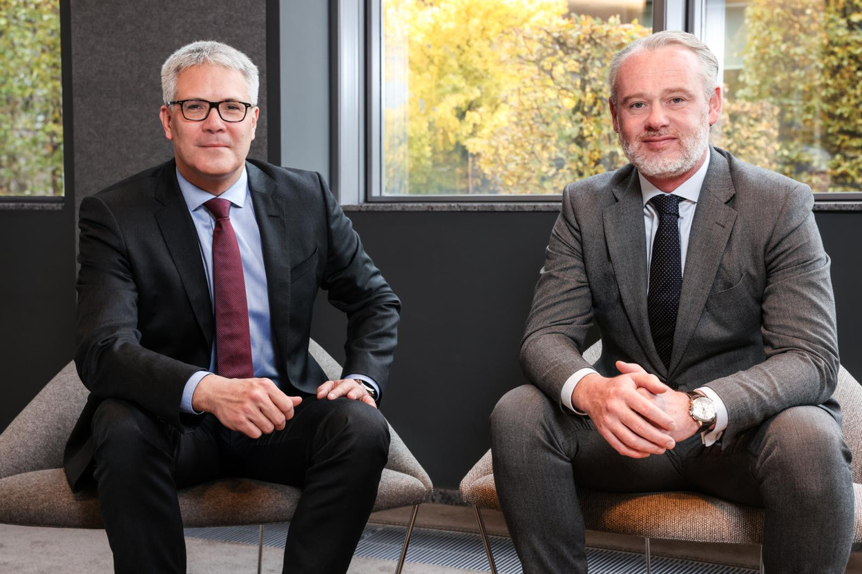 Frédéric Dupont, Head of Tax and Alternative Investments, and Peter-Jan Bossuyt, Head of Banking and Restructuring, Dupont Partners Crédit photo : Marie Russillo (Maison Moderne)