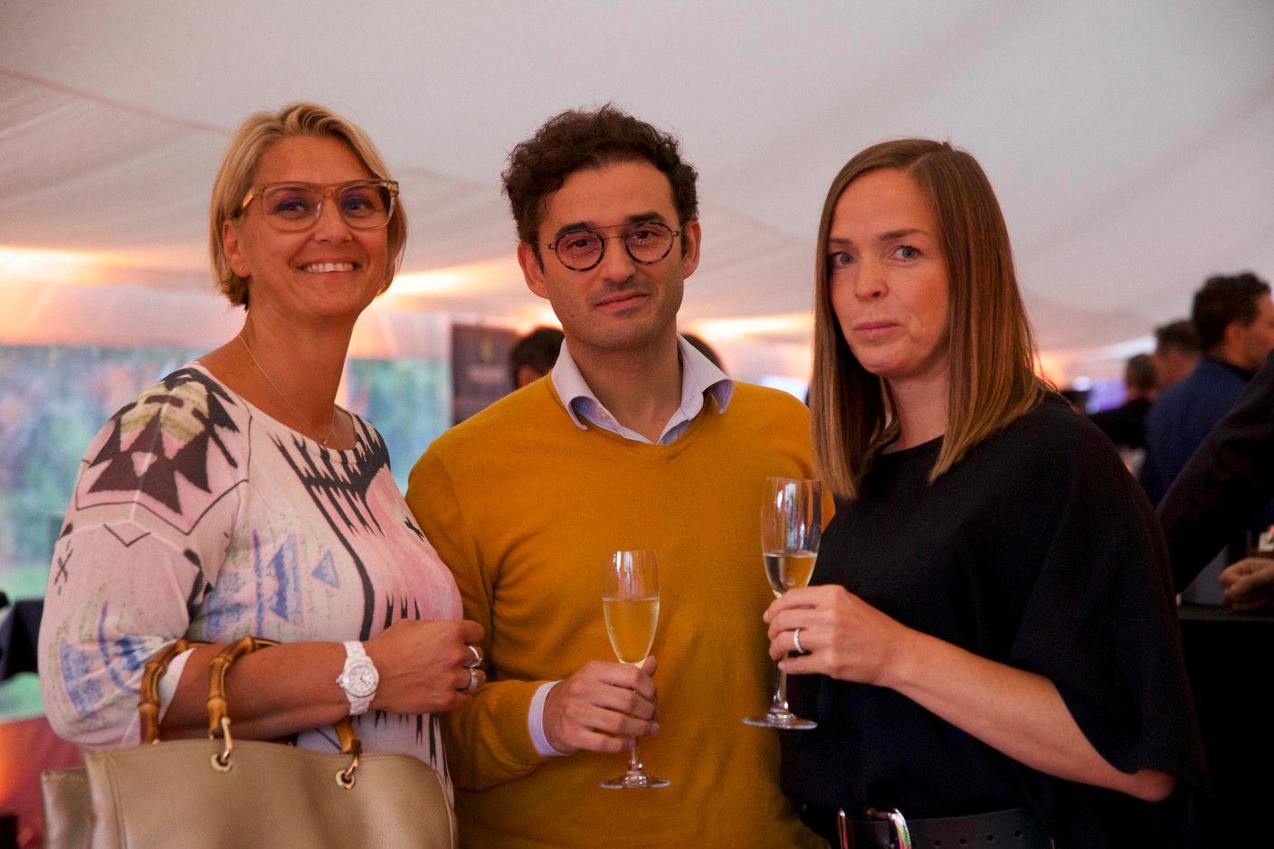 Caroline Lamboley (Lamboley executive search), Mehdi Magha (Handicap International) and Cynthia Lheureux (Art.M) (Photo: Christophe Debailleul/Maison Moderne)