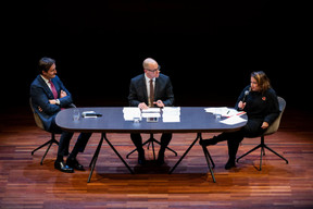 Nicolas Buck (Président de l'UEL), Thierry Raizer (Maison Moderne) et Nora Back (Présidente de l'OGBL) ((Photo: Patricia Pitsch))