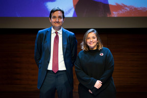 Nicolas Buck (président de l'UEL) et Nora Back (présidente de l'OGBL) ((Photo: Patricia Pitsch))