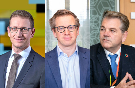 Olivier Carré, François Mousel et John Parkhouse ont détaillé pour Paperjam le volet luxembourgeois de la nouvelle étude CEO Survey de PwC. (Photos: PwC et Romain Gamba/Maison Moderne)