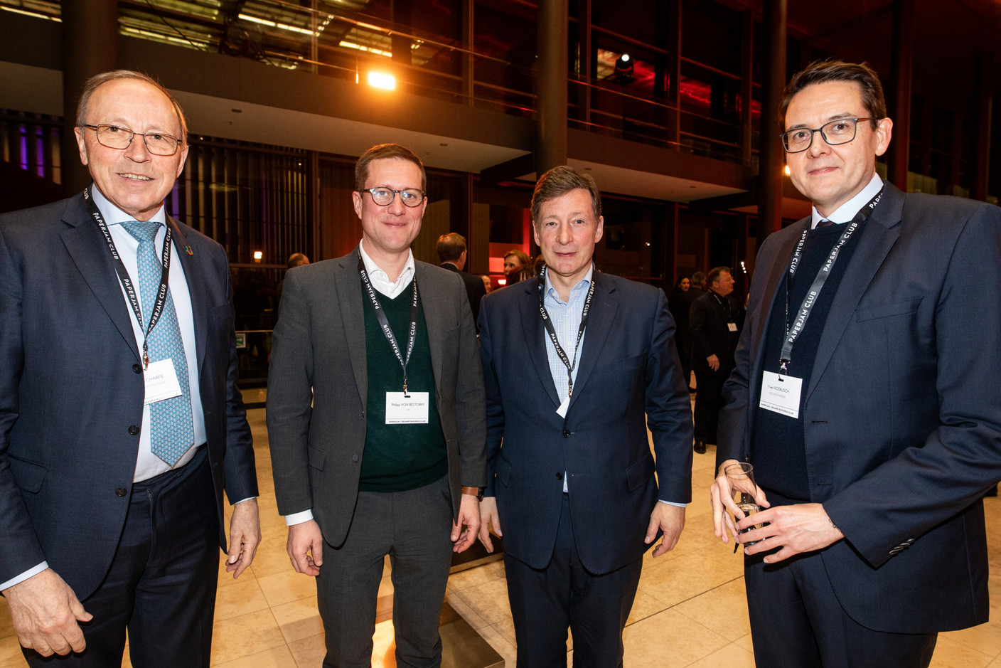 Robert Scharfe (Odgers Berndtson), Philip Von Restorff, Nicolas Mackel (Luxembourg For Finance) et Yves Nosbusch (BGL BNP Paribas). (Photo: Eva Krins/Maison Moderne)