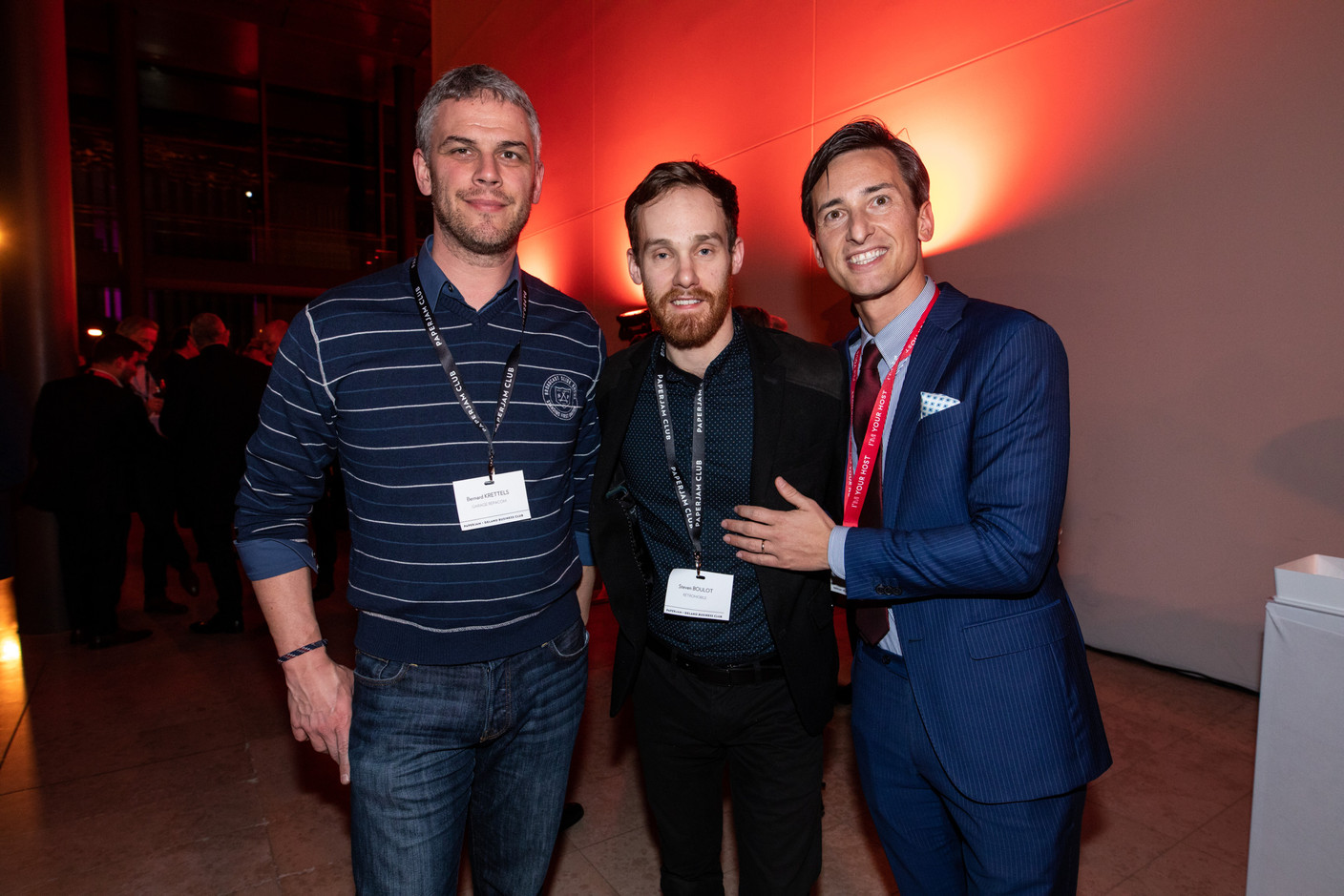 Bernard Krettels (Garage Repacom), Steven Boulot (Rétromobile) et Leo Santoro (Maison Moderne). (Photo: Eva Krins/Maison Moderne)
