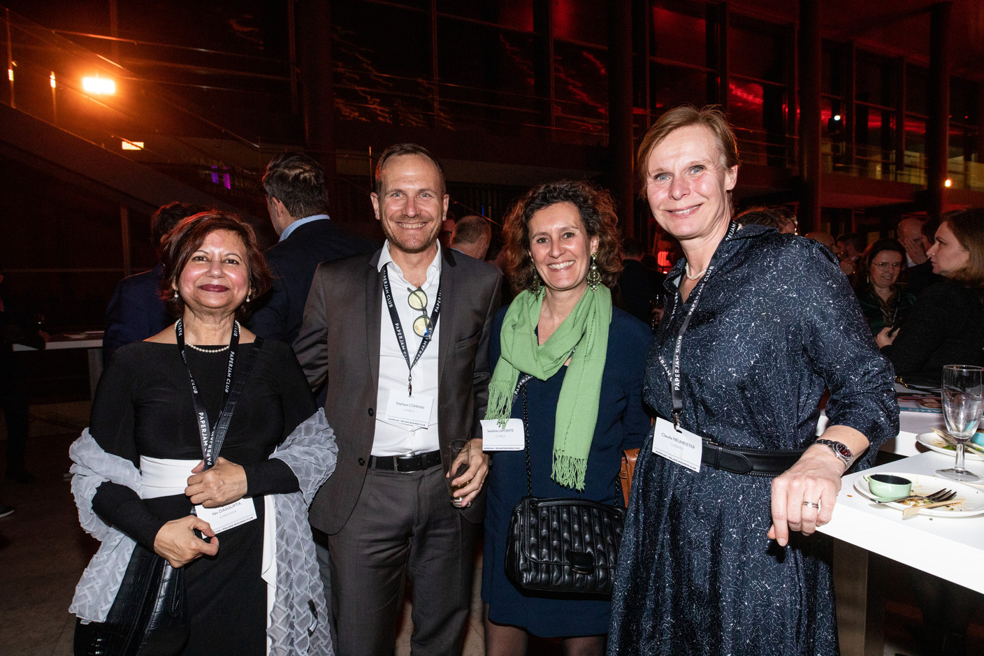 Niv Dasgupta (Eurologix), Stéphane Compain, Sandrine Lapointe (Luxrelo) et Claudia Neumeister (Luxdates). (Photo: Eva Krins/Maison Moderne)