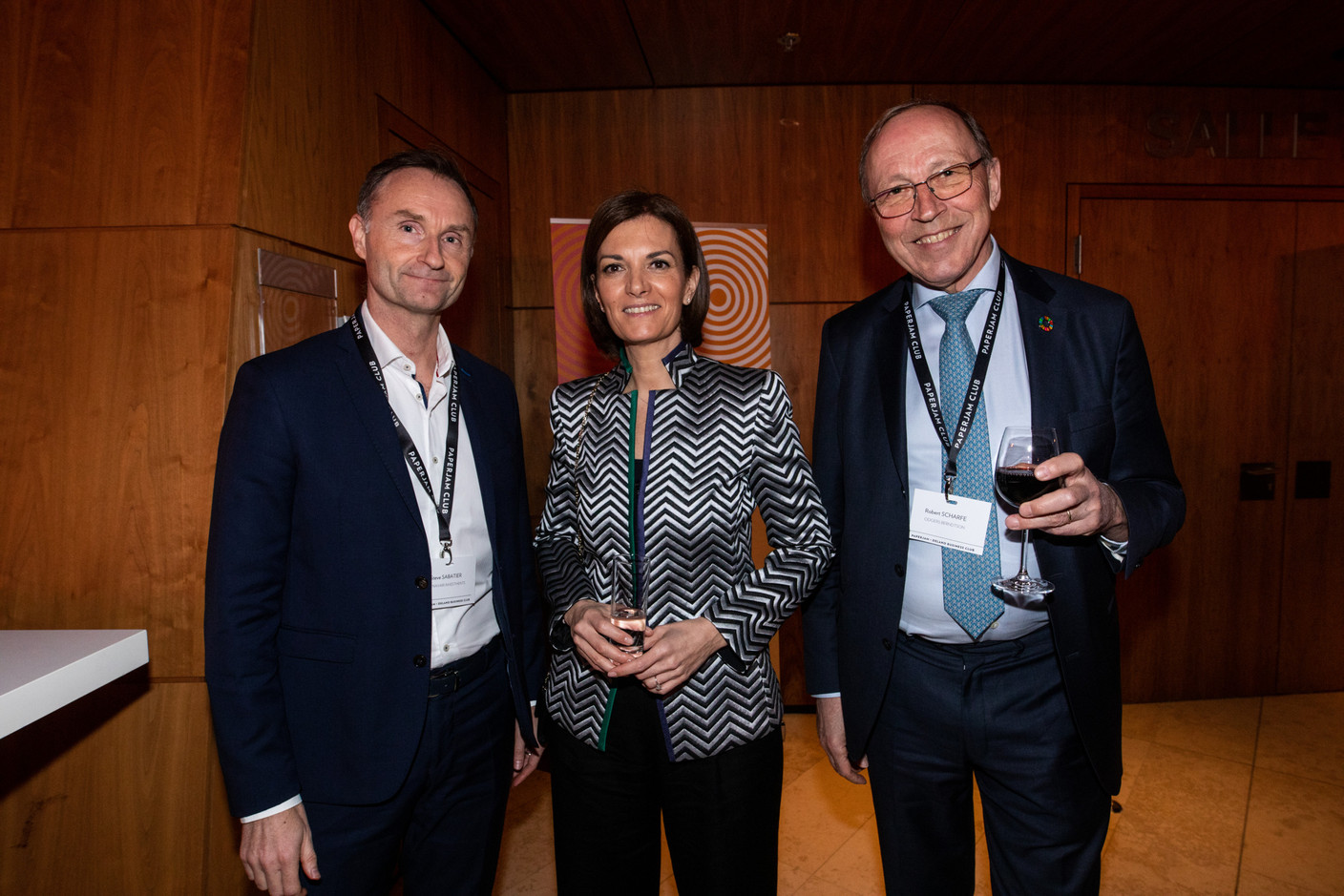 Steve Sabatier (Chenavari Investments), Julie Becker (Bourse de Luxembourg) et Robert Scharfe (Odgers Berndtson). (Photo: Eva Krins/Maison Moderne)