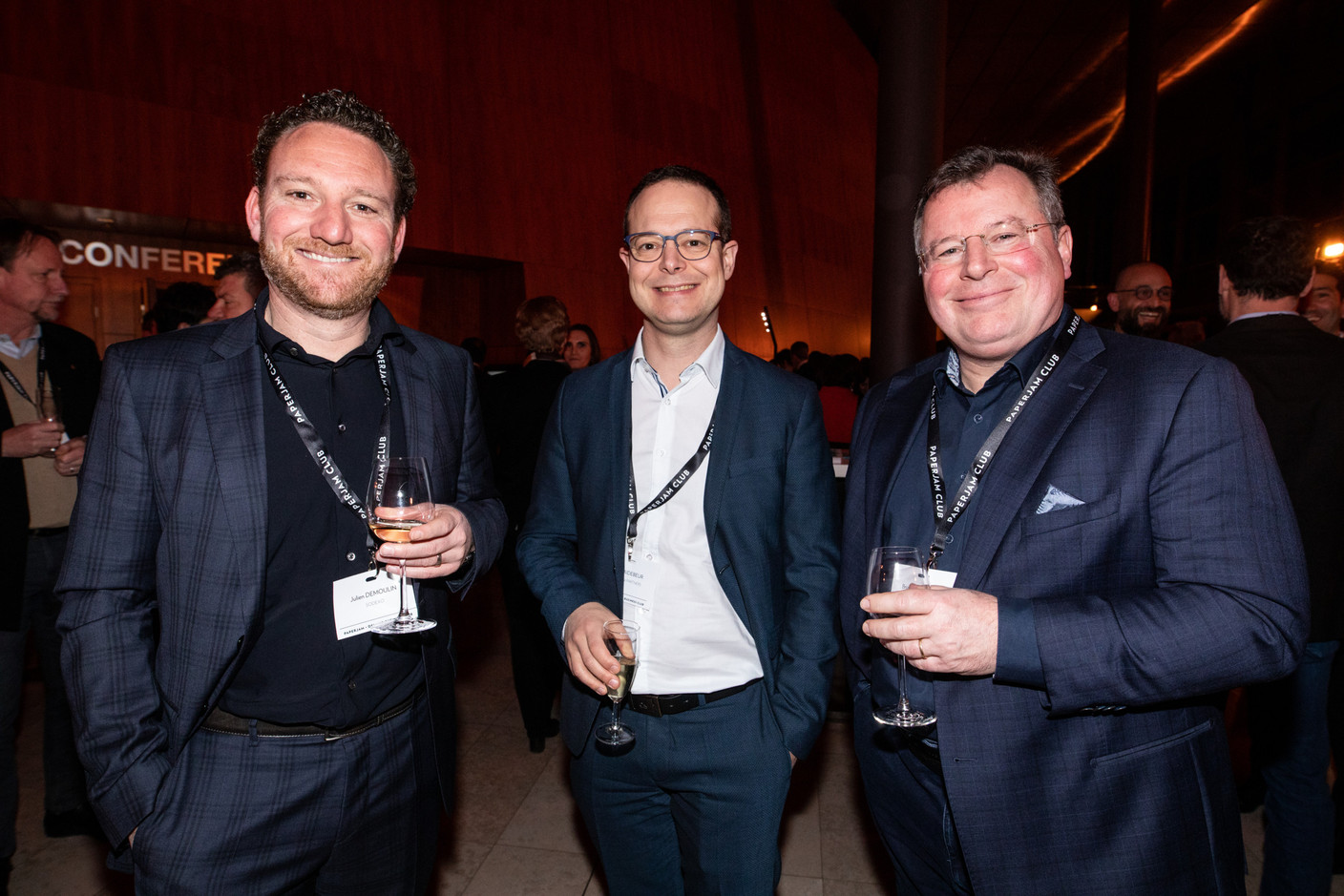 Julien Demoulin (Sodexo), Olivier Laidebeur (Laidebeur & Partners) et Bruno Renders  (Conseil pour le Développement Economique de la Construction) . (Photo: Eva Krins/Maison Moderne)