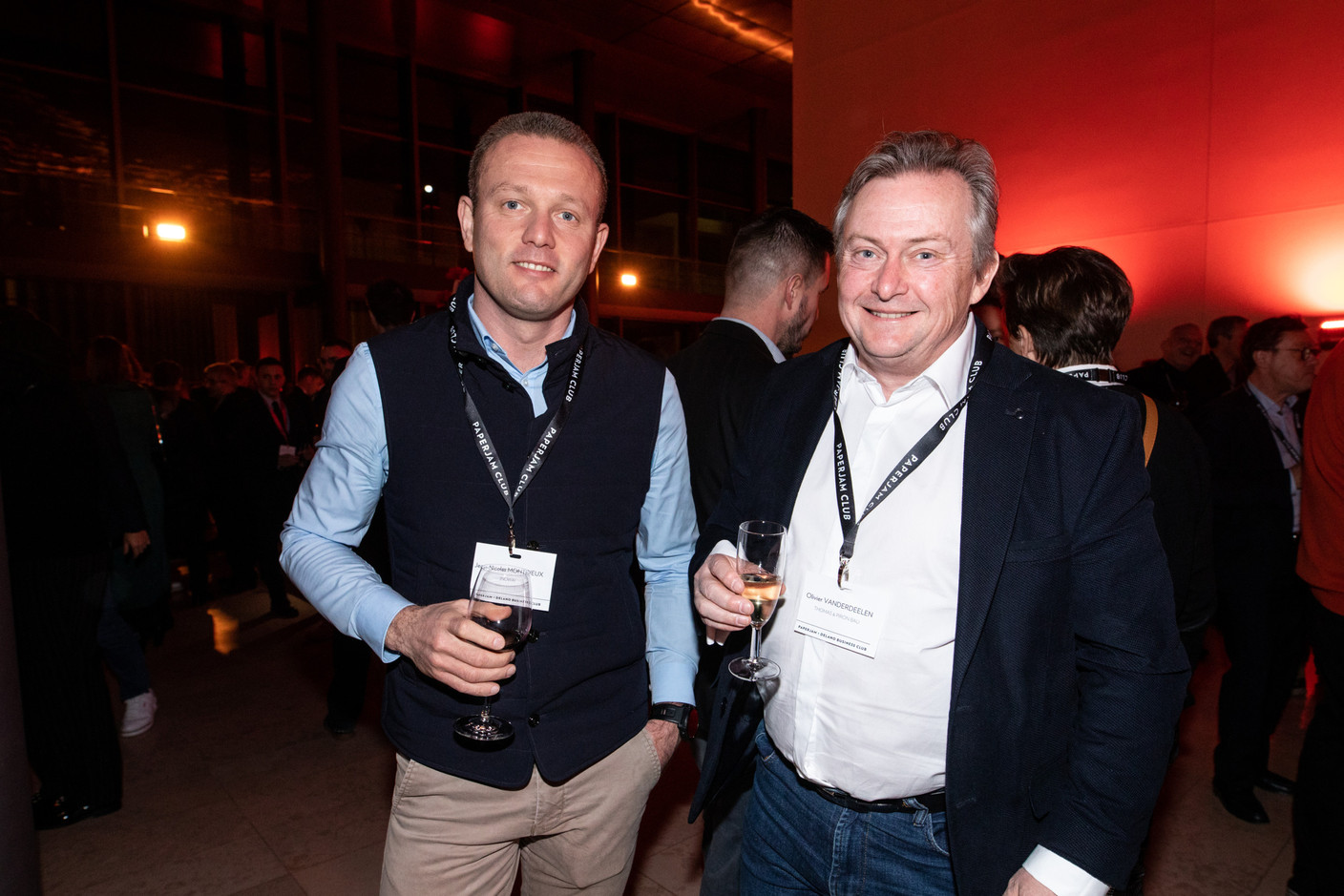 Jean-Nicolas Montrieux (INOWAI) et Olivier Vanderdeelen (Thomas & Piron Bau). (Photo: Eva Krins/Maison Moderne)