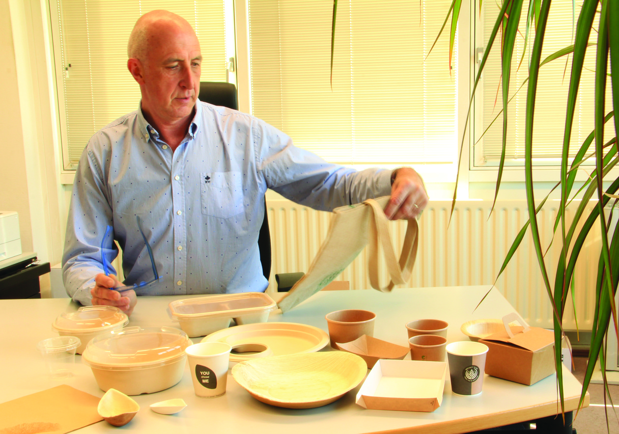 Jean-Michel Voets propose de nombreux substituts au plastique. (Photo: Muller & Wegener)