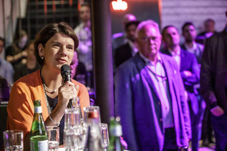Vania Henry (Legitech) le répère à chaque fois: il ne suffit pas d'avoir une bonne idée, il faut savoir la raconter! (Photo: Jan Hanrion / Maison Moderne Publishing)