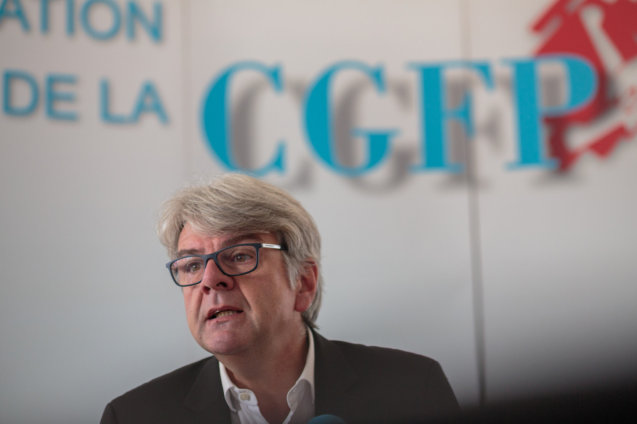 La CGFP et son président, Romain Wolff, montent au créneau et n’excluent pas une action en justice contre le gouvernement.  (Photo: Matic Zorman)