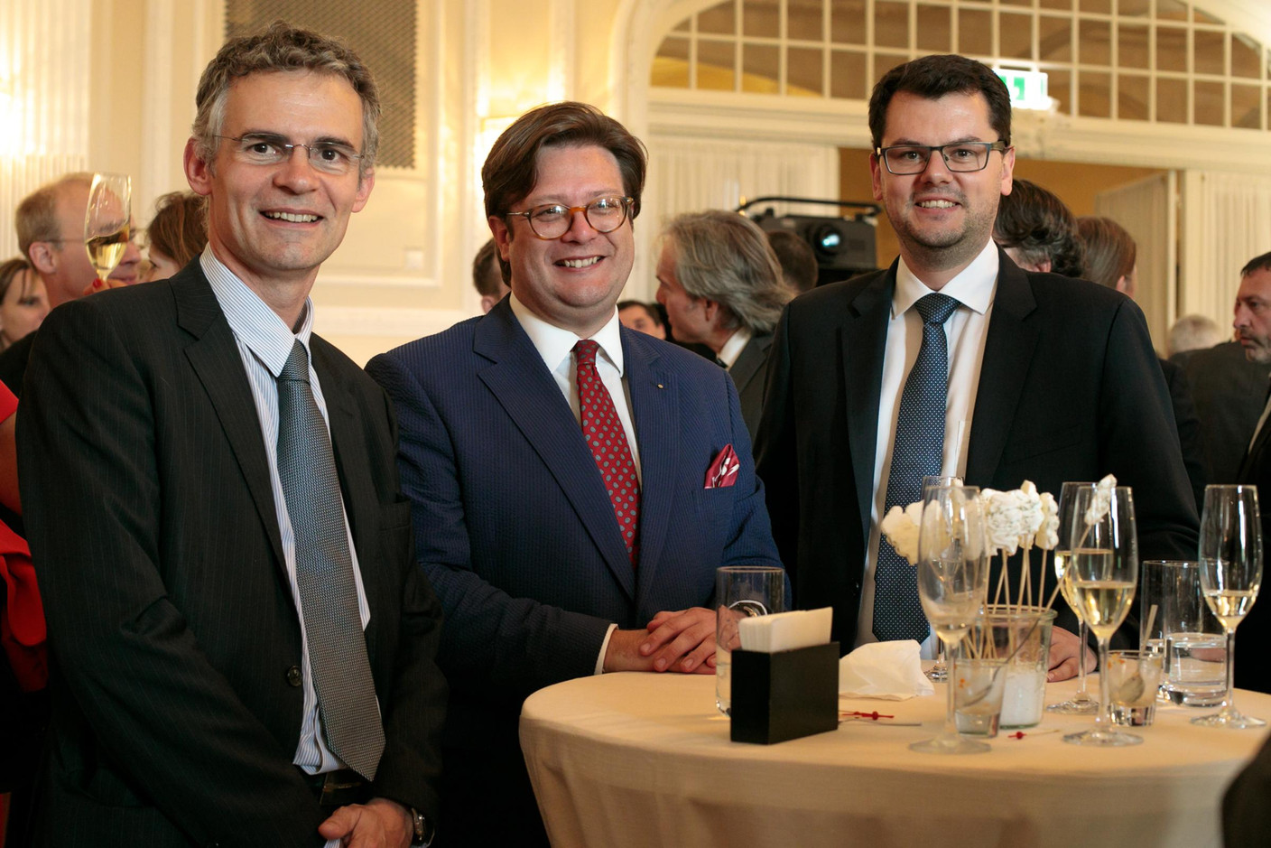 Philippe Prussen (Elvinger Hoss), Gilles Walers (ABBL) et Michael Wildscheck (JP Morgan Chase & Co) (Photo: Matic Zorman)