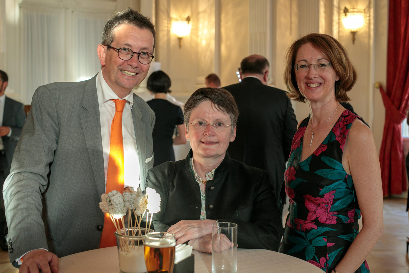Maurice Bauer (Bourse de Luxembourg), Isabelle Goubin et Catherine Bourin (ABBL) (Photo: Matic Zorman)
