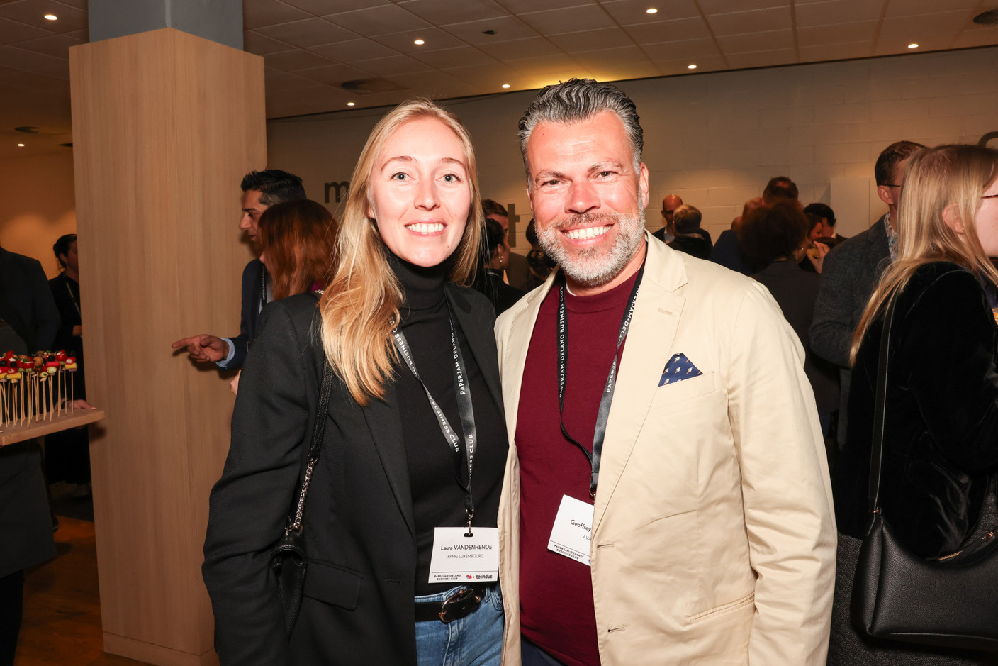 Laura Vandenhende (KPMG luxembourg) et Geoffrey Dezoppy (Avaloq Luxembourg). (Photos: Marie Russillo/Maison Moderne)