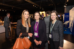 Marylou Poncin at BSP, Evelyn Maher at BSP and Susanne Weismüller of the Association of the Luxembourg Fund Industry seen during Alfi’s Private Assets Conference, 28 November 2023. Photo: Romain Gamba/Maison Moderne