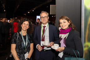 Rosa Villalobos at Macquarie Infrastructure and Real Assets, Christophe Vandendorpe at EY and Inesa Pistolas at Ogier Corporate Services seen during Alfi’s Private Assets Conference, 28 November 2023. Photo: Romain Gamba/Maison Moderne