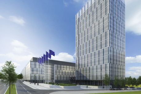 Le Jean Monnet 2 est un des plus gros chantiers en cours au Luxembourg. (Illustration: KSP Jürgen Engel Architekten)